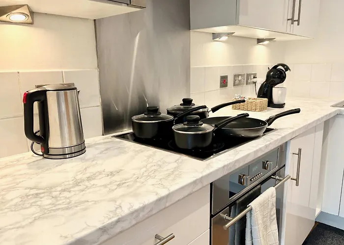 公寓 City Centre 2 Bed Flat With Disable Access 2 Bath Flat - Balcony And View